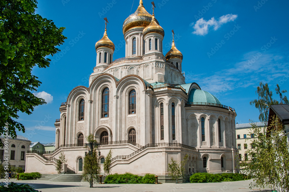 The new cathedral of the ancient Sretensky monastery was erected to commemorate the 100th anniversary of the October 1917 coup in memory of the victims of the Bolshevik terror.       