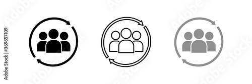 User icon , set of symbols user , profile