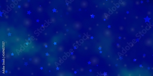 Light BLUE vector layout with bright stars. Shining colorful illustration with small and big stars. Pattern for websites, landing pages.