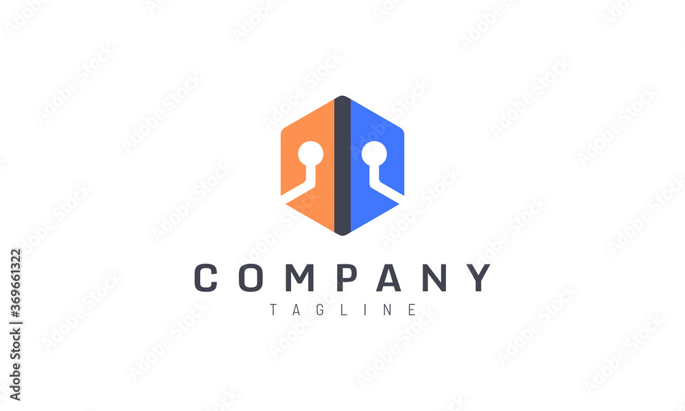 hexagon connection vector design concept. Suitable for tech and data company logo hexagon connection vector design concept. Suitable for tech and data company logo