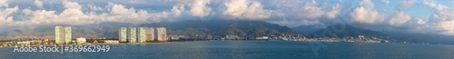 Panoramic view of the Puerto Vallarta sea front, Mexico
