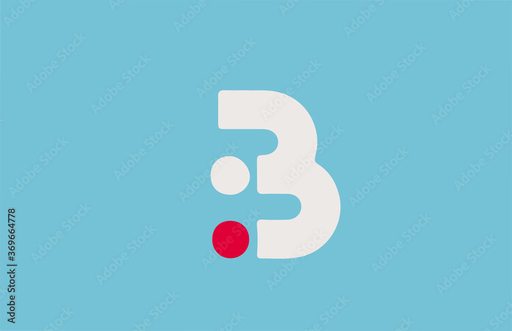 blue white red B alphabet letter logo icon. Simple design for business and company blue white red B alphabet letter logo icon. Simple design for business and company