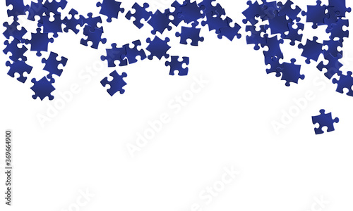 Abstract crux jigsaw puzzle dark blue parts 