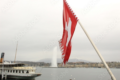 lac de genève jet deau photo