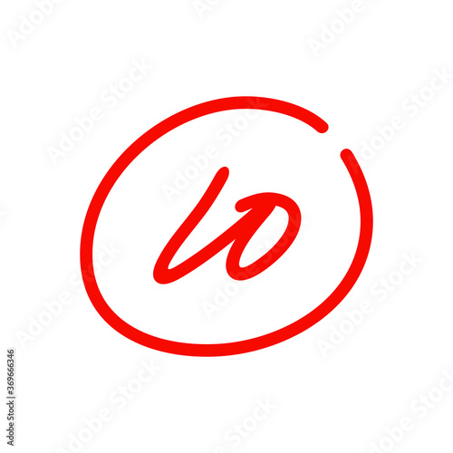 10 exam score icon design, ten points test score, vector illustration