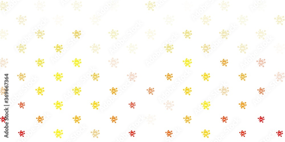Light orange vector pattern with coronavirus elements. Light orange vector pattern with coronavirus elements.