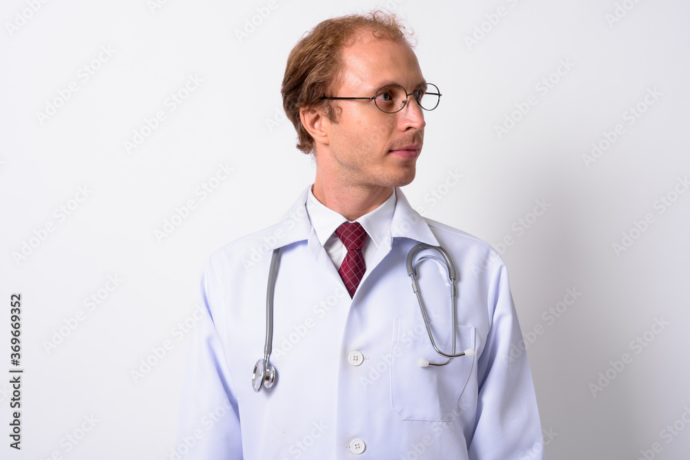Portrait of man doctor with blond hair Portrait of man doctor with blond hair