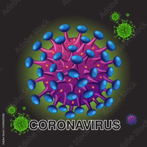 China battles Coronavirus outbreak. Coronavirus 2019-nC0V Outbreak, Travel Alert concept. The virus attacks the respiratory tract, pandemic medical health risk