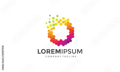 Colorful Circle Logo - Hexa Pixel Vector
