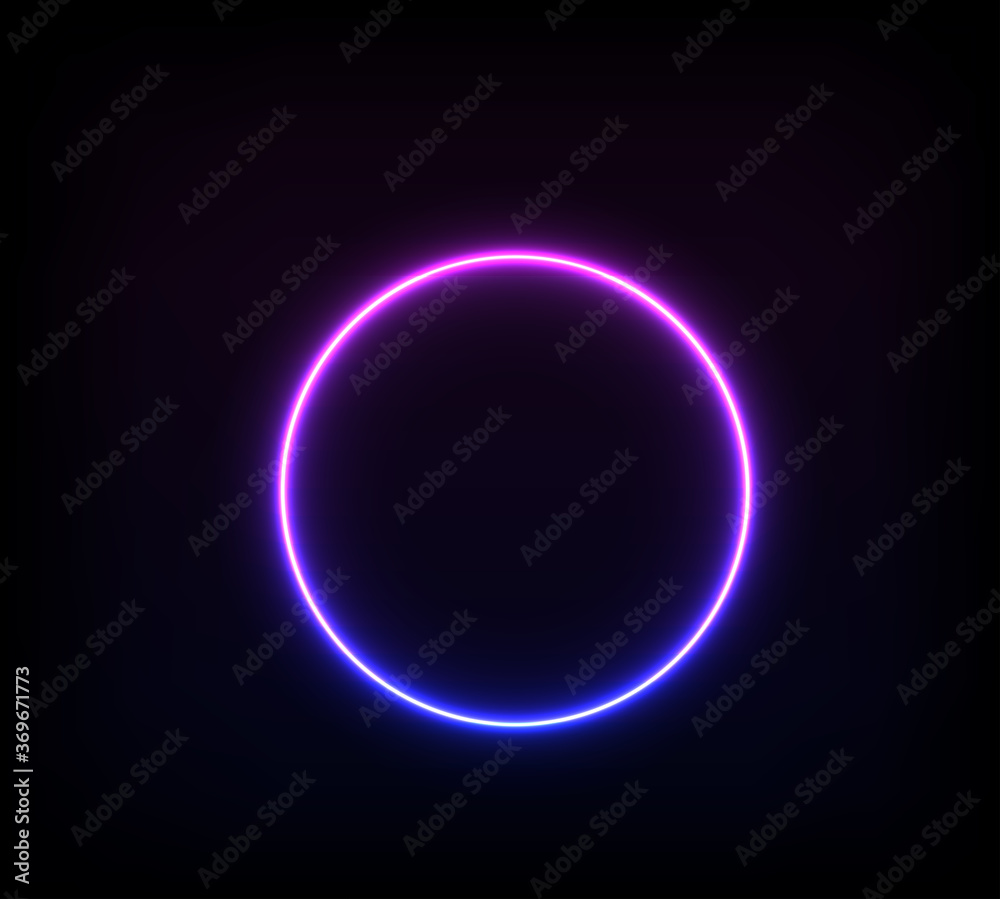 blue pink neon round frame, circle, ring shape, abstract background blue pink neon round frame, circle, ring shape, abstract background