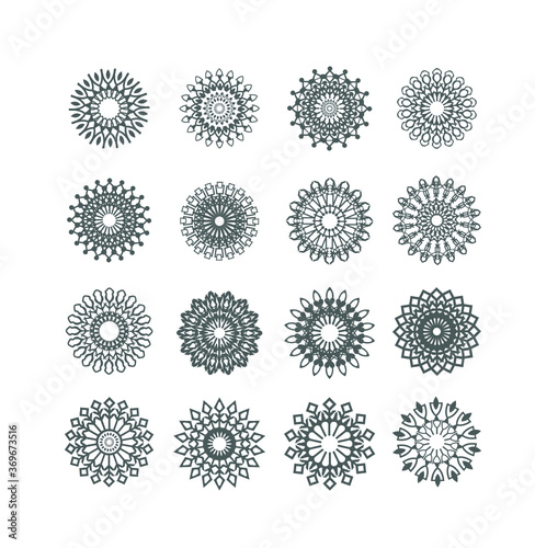 Wallpaper Mural Snowflake winter set  Torontodigital.ca