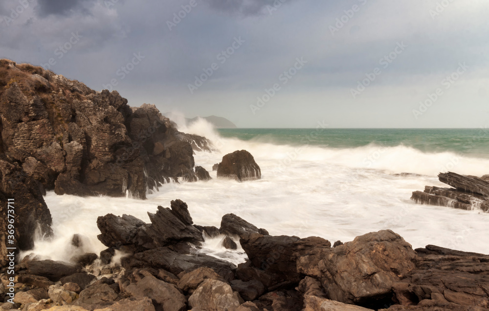 landscape in the coast in the north of spain