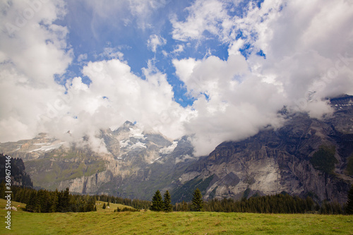 Amazing beautiful view of Swiss Alps. Mountains © hreniuca