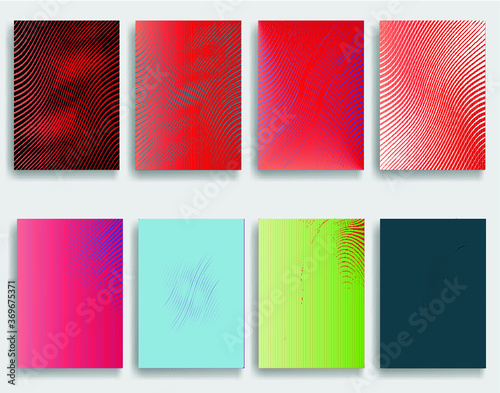 Abstract Brochure, Flyer, Magazine Layout or Cover Design.  Geometric pattern with Stripes.Vector illustration in different colors, can be used for background.