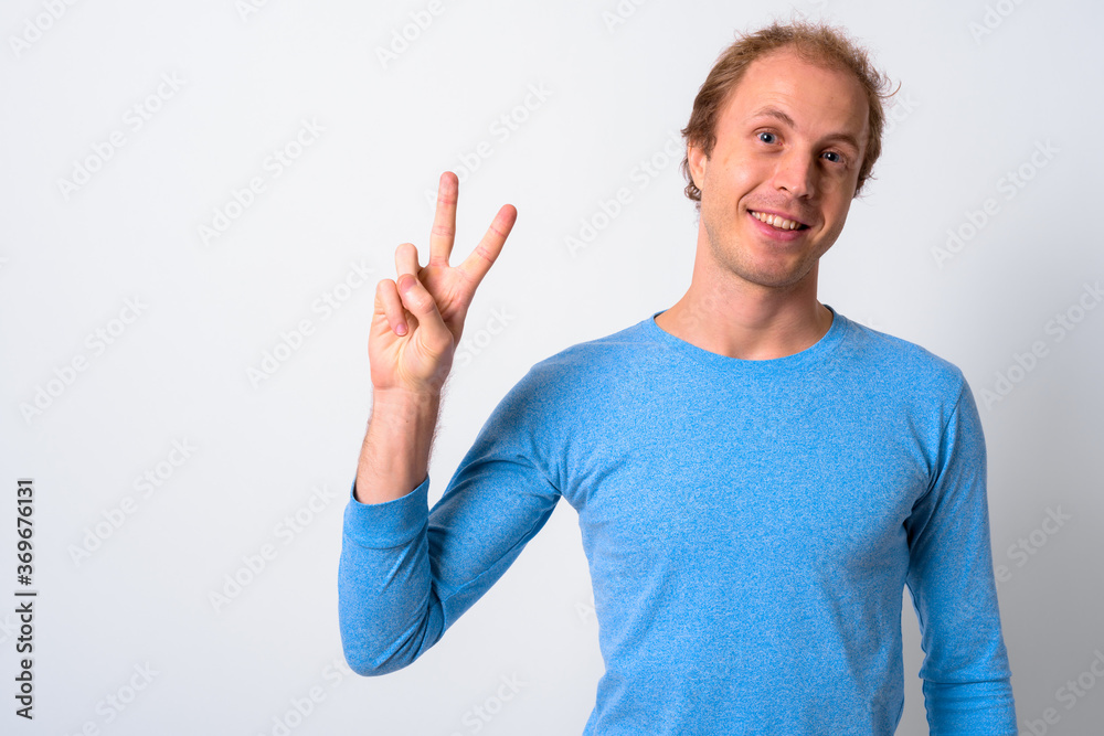 Portrait of happy man with blond hair Portrait of happy man with blond hair