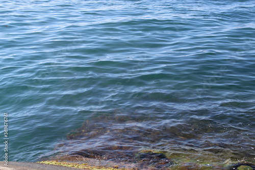 Sea water. Green sea water