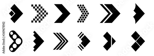 Big set of different arrows. Modern simple arrows