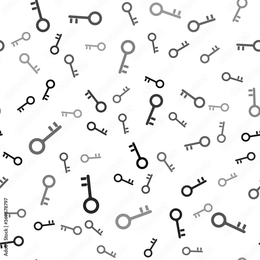 Black House key icon isolated seamless pattern on white background. Vector Illustration. Black House key icon isolated seamless pattern on white background. Vector Illustration.