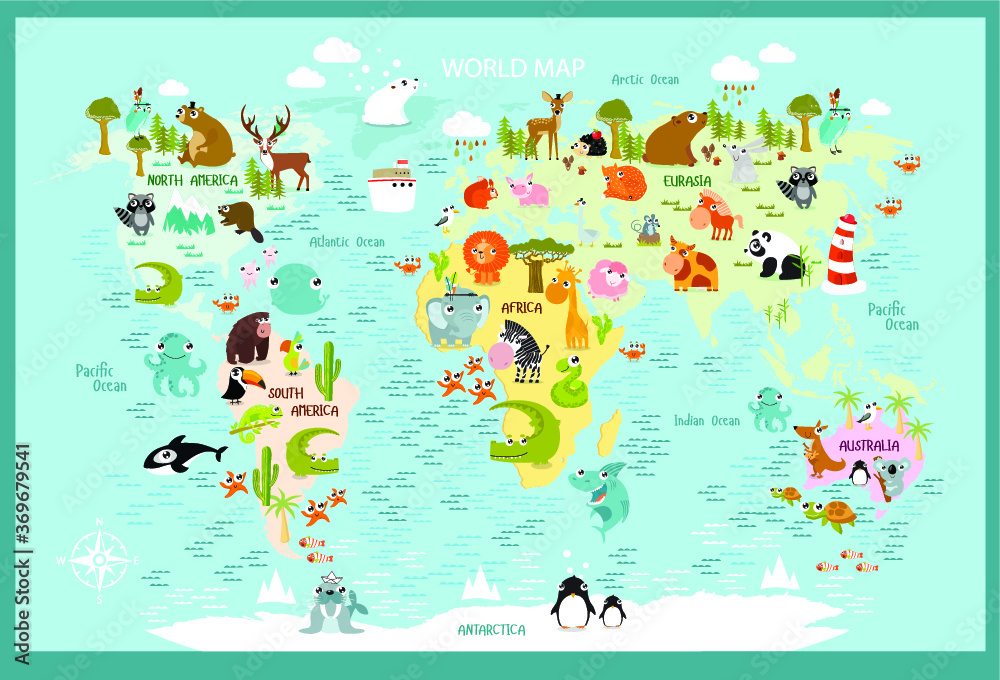 maps of asia for kids