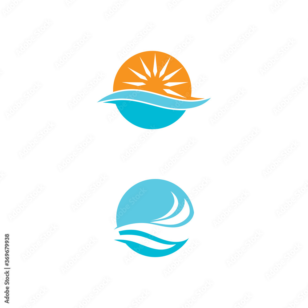 Waves Logo Template vector symbol Waves Logo Template vector symbol