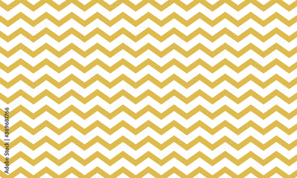 Seamless gold yellow zig zag wavy chevron pattern on a white background vector