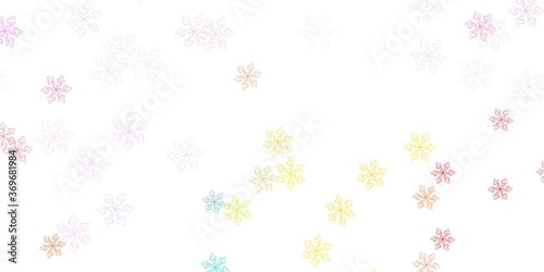 Light multicolor vector natural backdrop with flowers.