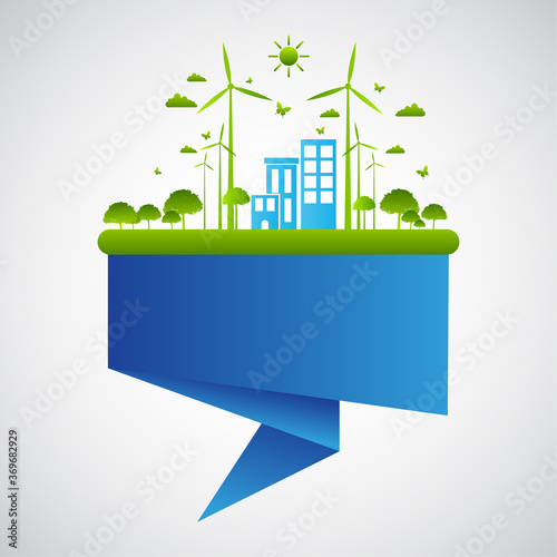 Ecology  friendly concept. save energy