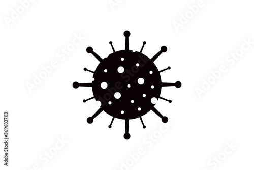 Coronavirus 2019-nCoV. Corona virus icon.Coronavirus Bacteria Cell Icon, 2019-nCoV Novel Coronavirus Bacteria. Dangerous Coronavirus Cell in China, Wuhan. Isolated Vector Icon
