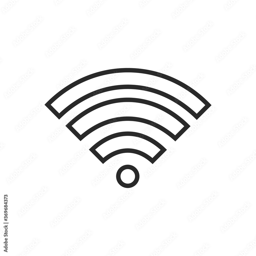 Wi-Fi Icon set symbol isolated on white background. Vector illustration Wi-Fi Icon set symbol isolated on white background. Vector illustration