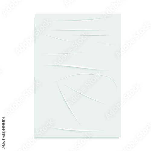 sheet of paper, poster template with wrinkled effect
