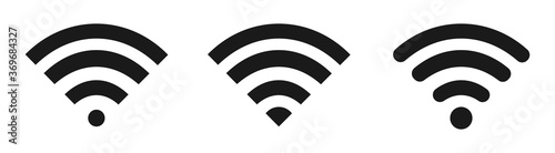 Wi-Fi Icon set symbol isolated on white background. Vector illustration