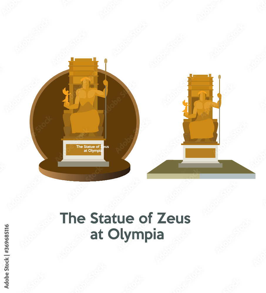 The Statue of Zeus at Olympia Stock Vector Adobe Stock