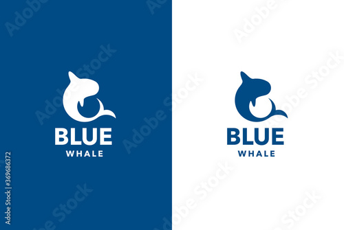 Blue Whale Logo Design 