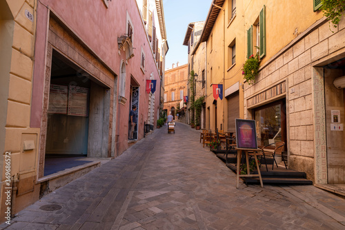 street of repubblica of in the center of amelia