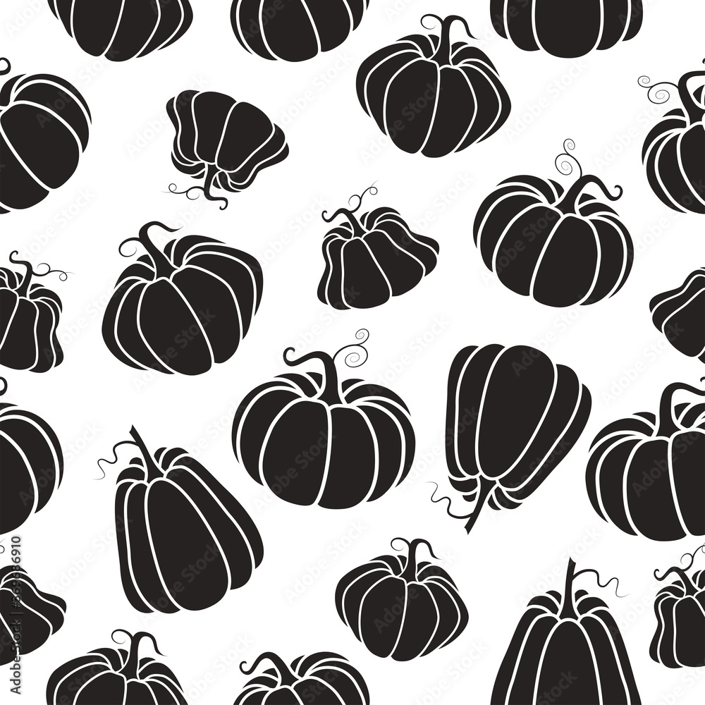 Autumn pumpkin pattern in doodle style. Suitable for decorating autumn holidays, Halloween, various food items and fun prints. Autumn pumpkin pattern in doodle style. Suitable for decorating autumn holidays, Halloween, various food items and fun prints.