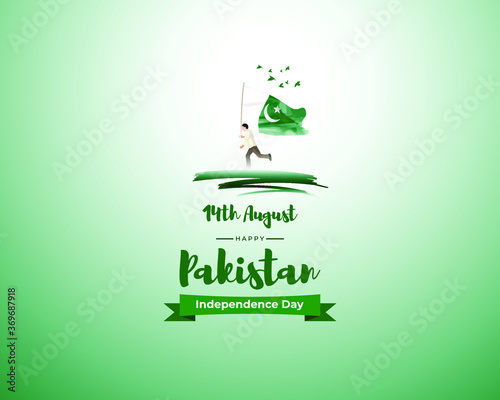 vector illustration for Pakistan independence day-14th August