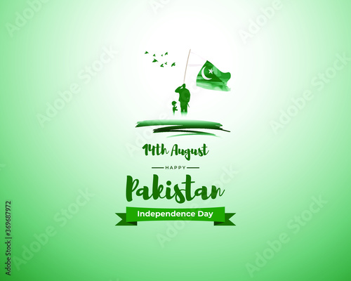 vector illustration for Pakistan independence day-14th August