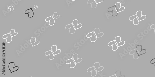 Light Gray vector texture with lovely hearts.