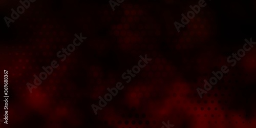 Dark Orange vector backdrop with dots. Abstract decorative design in gradient style with bubbles. New template for a brand book.