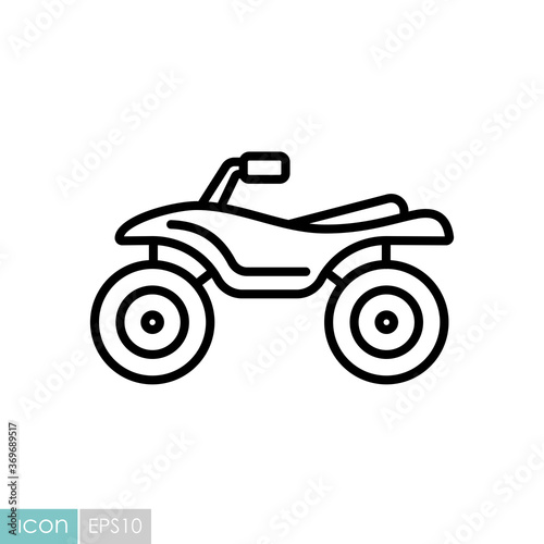 ATV rider, Quad bike flat vector icon © nasik