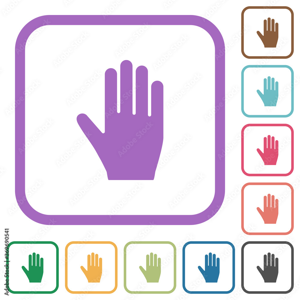 Right hand simple icons Right hand simple icons