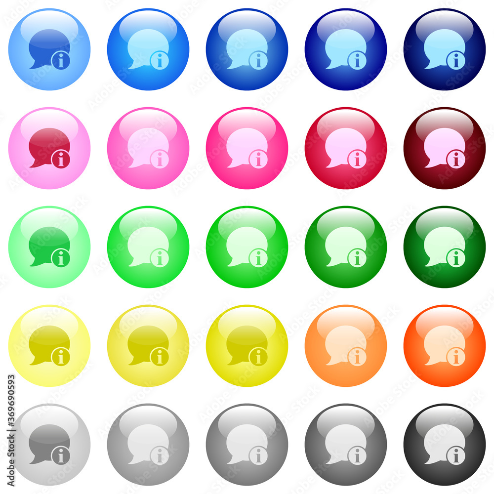 Blog comment info icons in color glossy buttons Blog comment info icons in color glossy buttons
