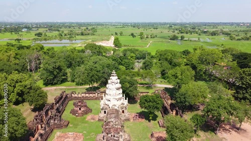 Prasat Hin Phanomwan Architectural archaeological sites in ancient Khmer beliefs Built around the 16th-17th century as a temple Later it was converted to a Buddhist temple in Nakhon Ratchasima photo