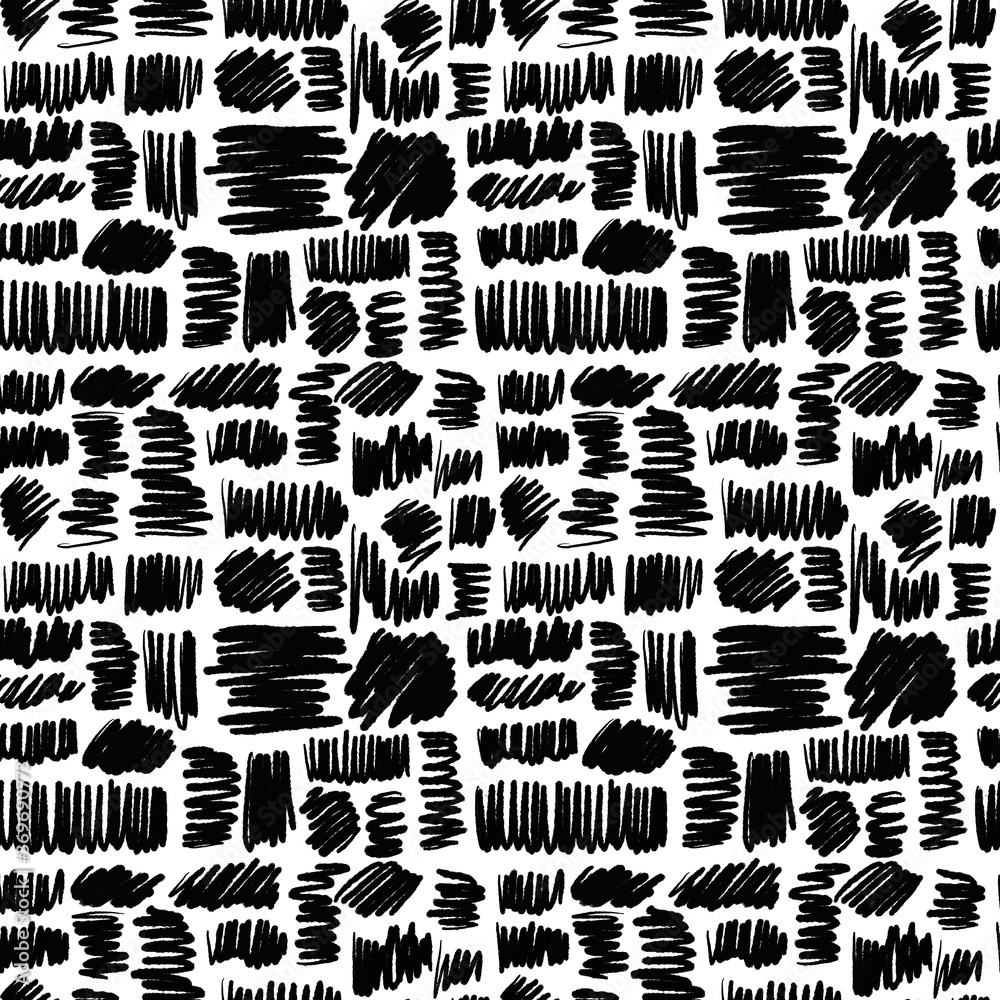 Seamless pattern of ink scribble. Figure for textiles. Grunge texture. Seamless pattern of ink scribble. Figure for textiles. Grunge texture.