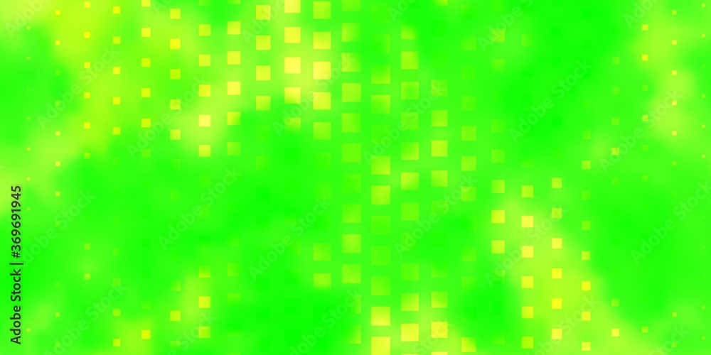Light Green, Yellow vector pattern in square style. Rectangles with colorful gradient on abstract background. Template for cellphones.