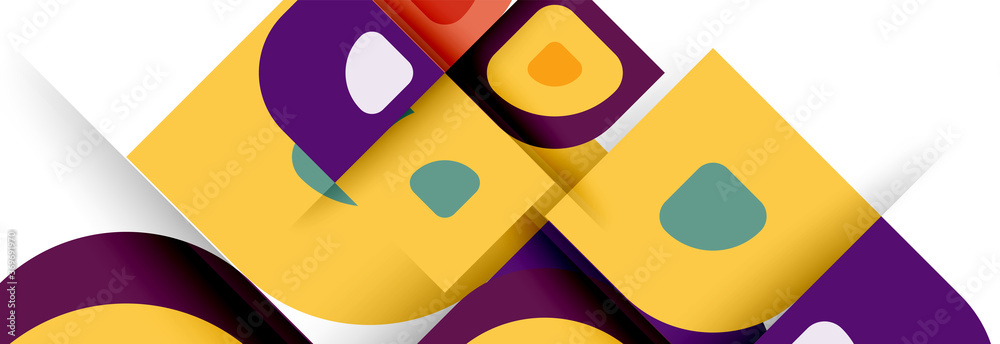 Set of vector modern geometric abstract backgrounds with repeating abstract round shapes patterns and shadow effects Set of vector modern geometric abstract backgrounds with repeating abstract round shapes patterns and shadow effects