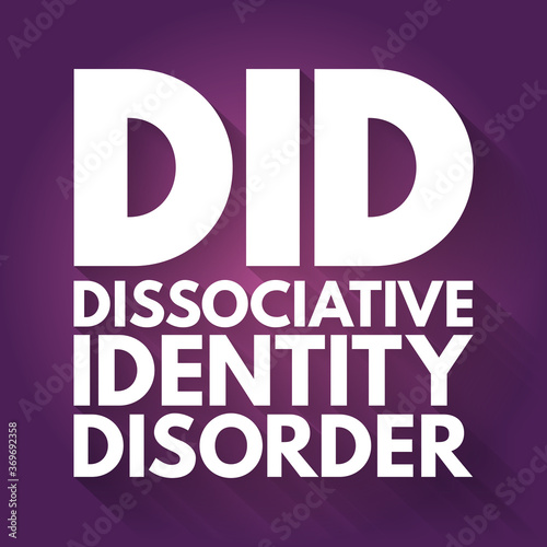 DID - Dissociative Identity Disorder acronym, medical concept background