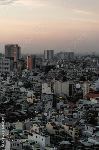 Sunset in Ho Chi Minh city, Vietnam