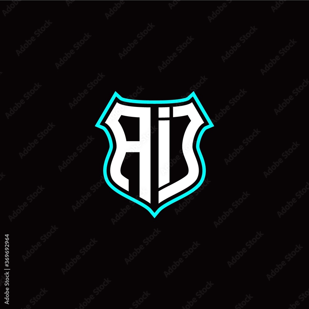 A I initials monogram logo shield designs modern A I initials monogram logo shield designs modern