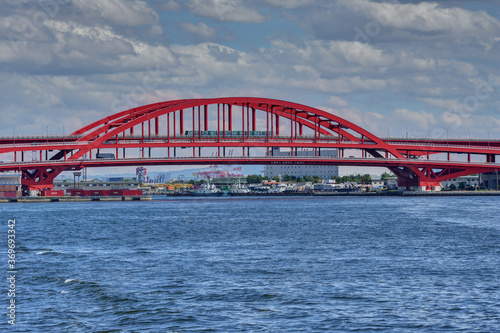 Fototapeta Naklejka Na Ścianę i Meble -  神戸大橋とポートライナー